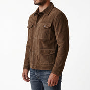 Men's Brown Suede Jacket — Culham