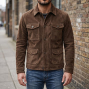 Men's Brown Suede Jacket — Culham