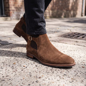 Men's Brown Suede Chelsea Boots — Wickham