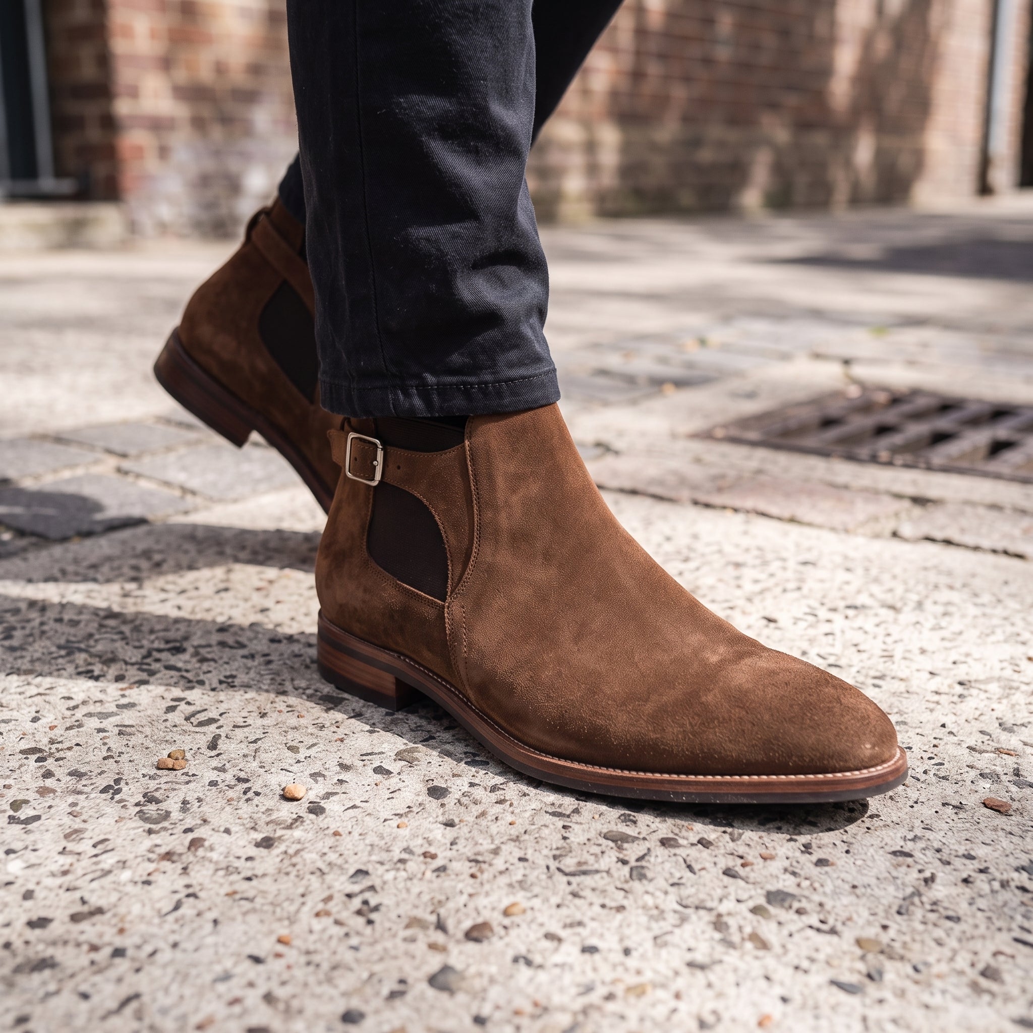 Men's Brown Suede Chelsea Boots — Wickham