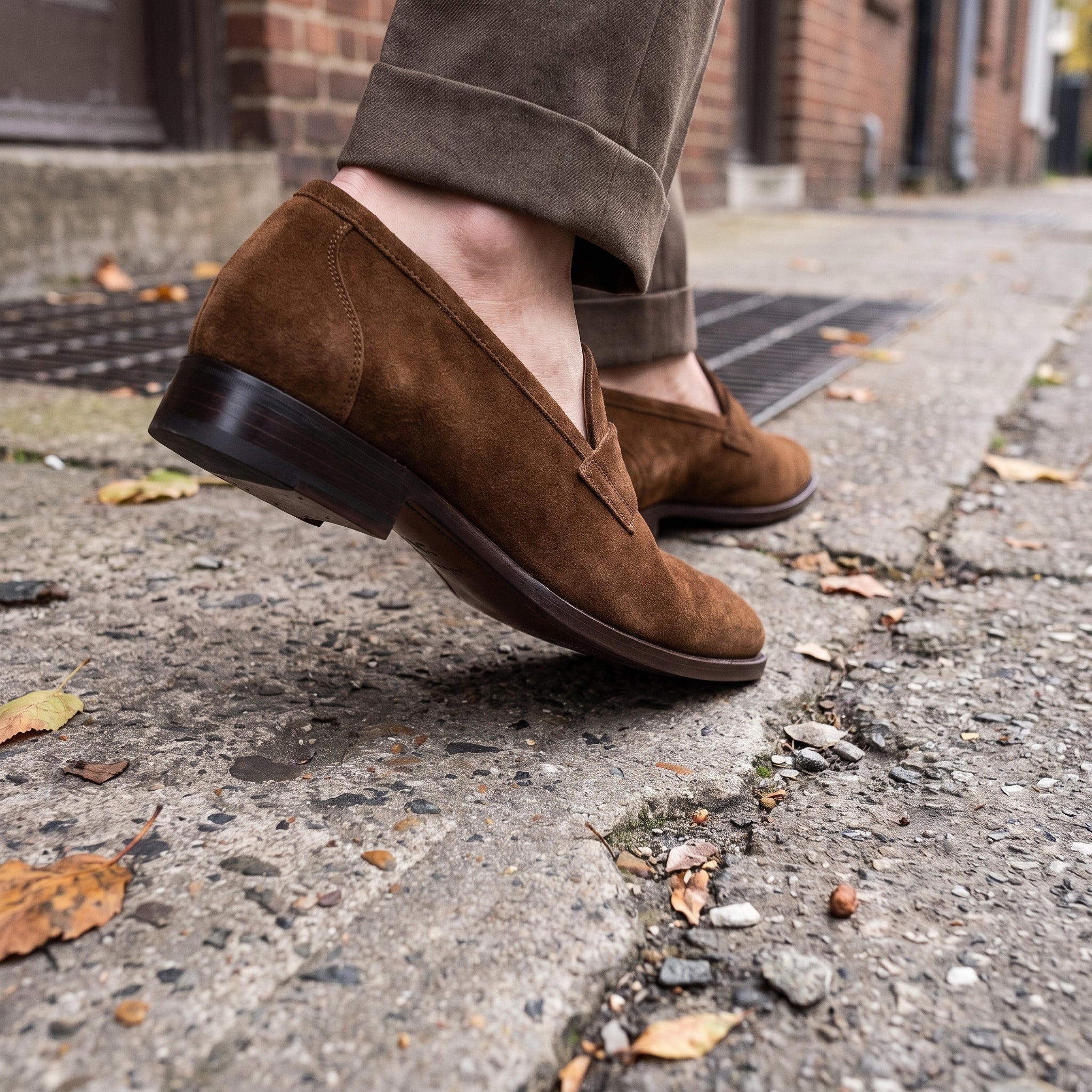 Men's Brown Suede Loafers — Hamley — Hamley