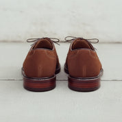 Men's Brown Suede Plain-Toe Derby Shoes — Andrewes — Andrewes