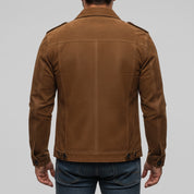 Men's Brown Suede Safari Jacket — Bryan