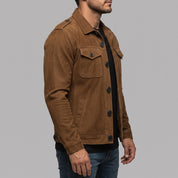Men's Brown Suede Safari Jacket — Bryan