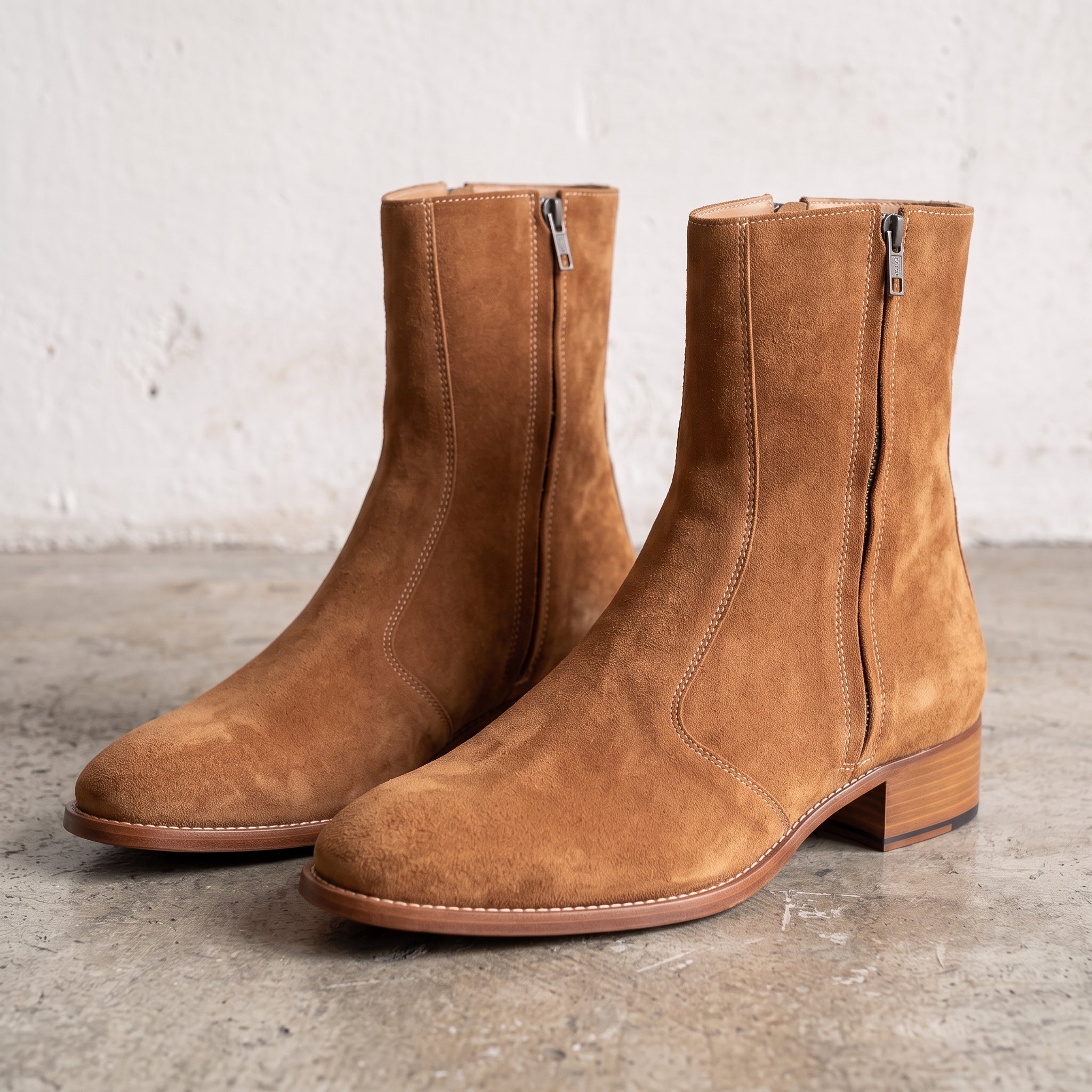 Men's Brown Suede Chelsea Boots — Caldon — Caldon