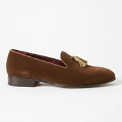 Men's Brown Suede Tassel Loafers — Barwell