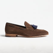 Men's Brown Suede Tassel Loafers — Inman