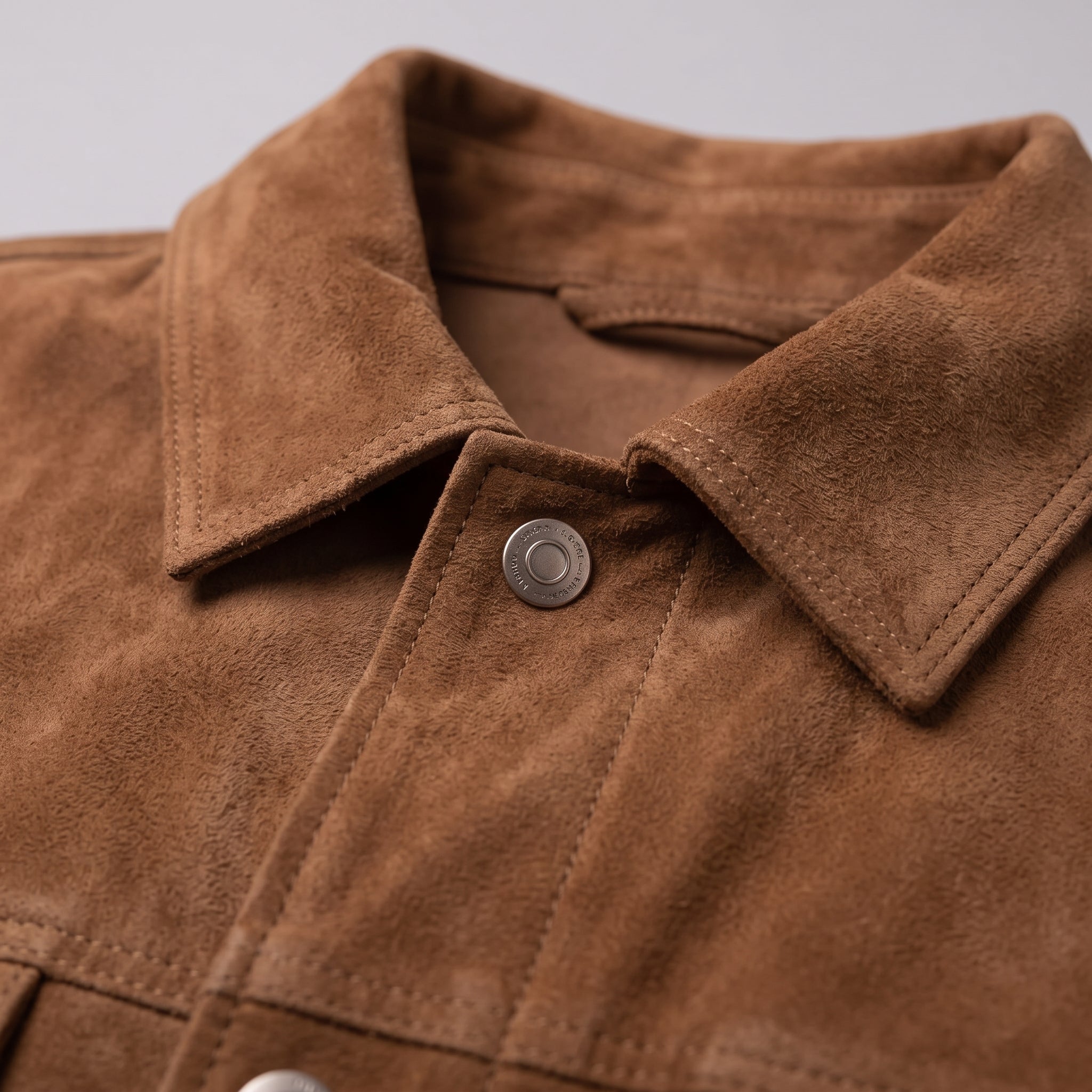 Men's Brown Suede Trucker Jacket — Dockley
