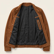 Men's Brown Suede Trucker Jacket — Stroud