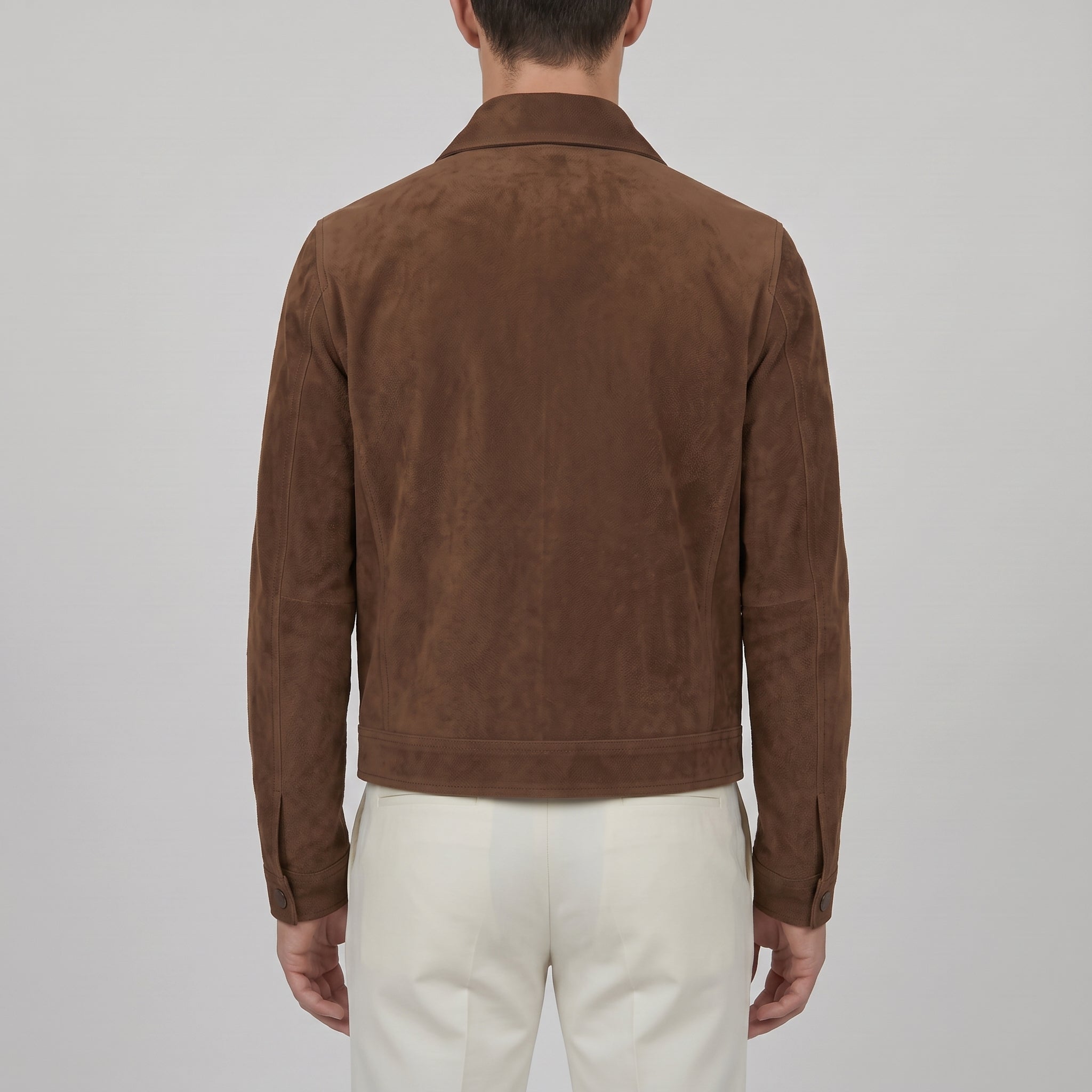 Men's Brown Suede Utility Jacket — Allendale
