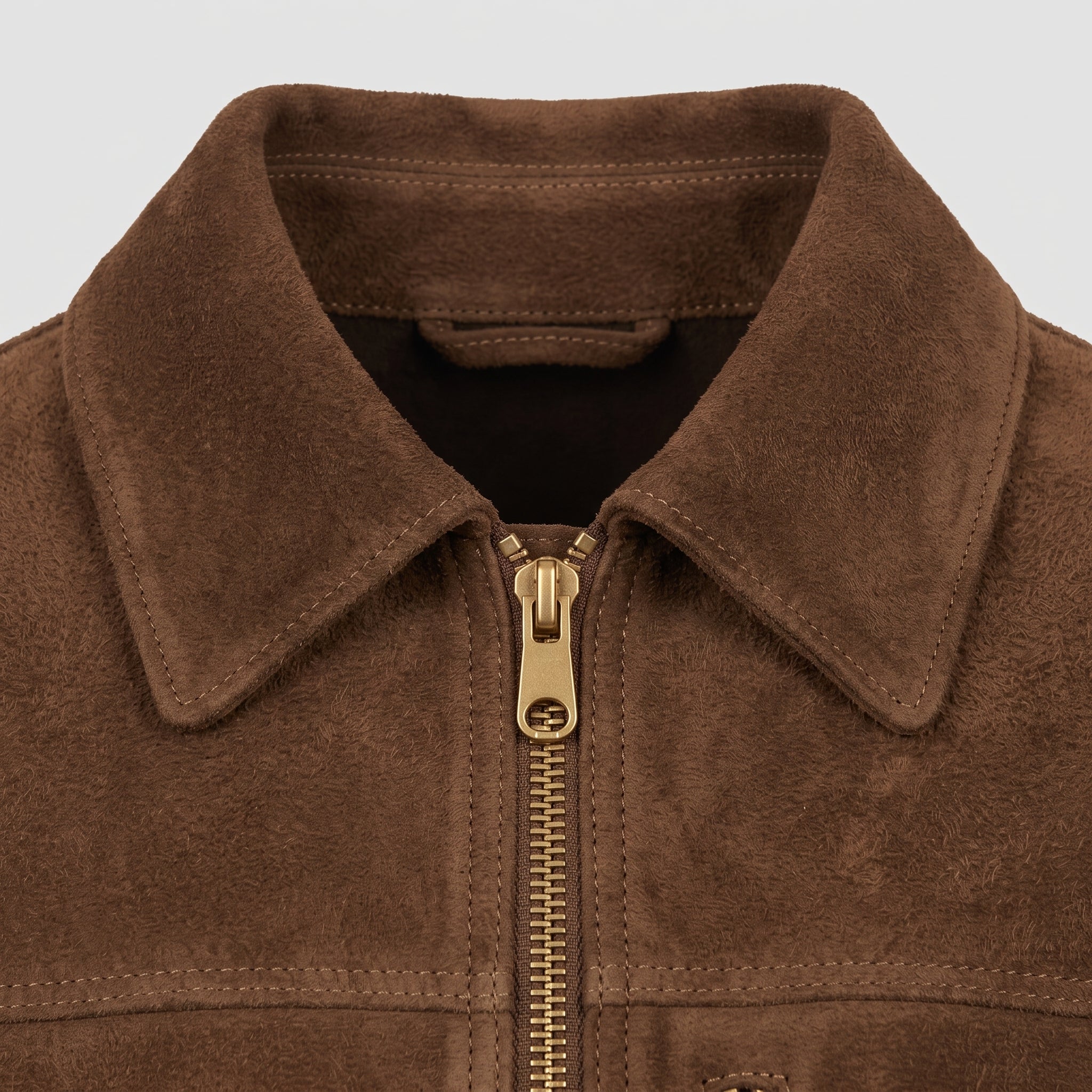 Men's Brown Suede Utility Jacket — Allendale