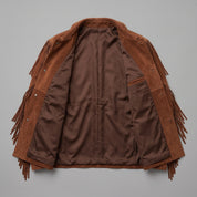 Men's Brown Suede Cowboy Jacket — Ewen