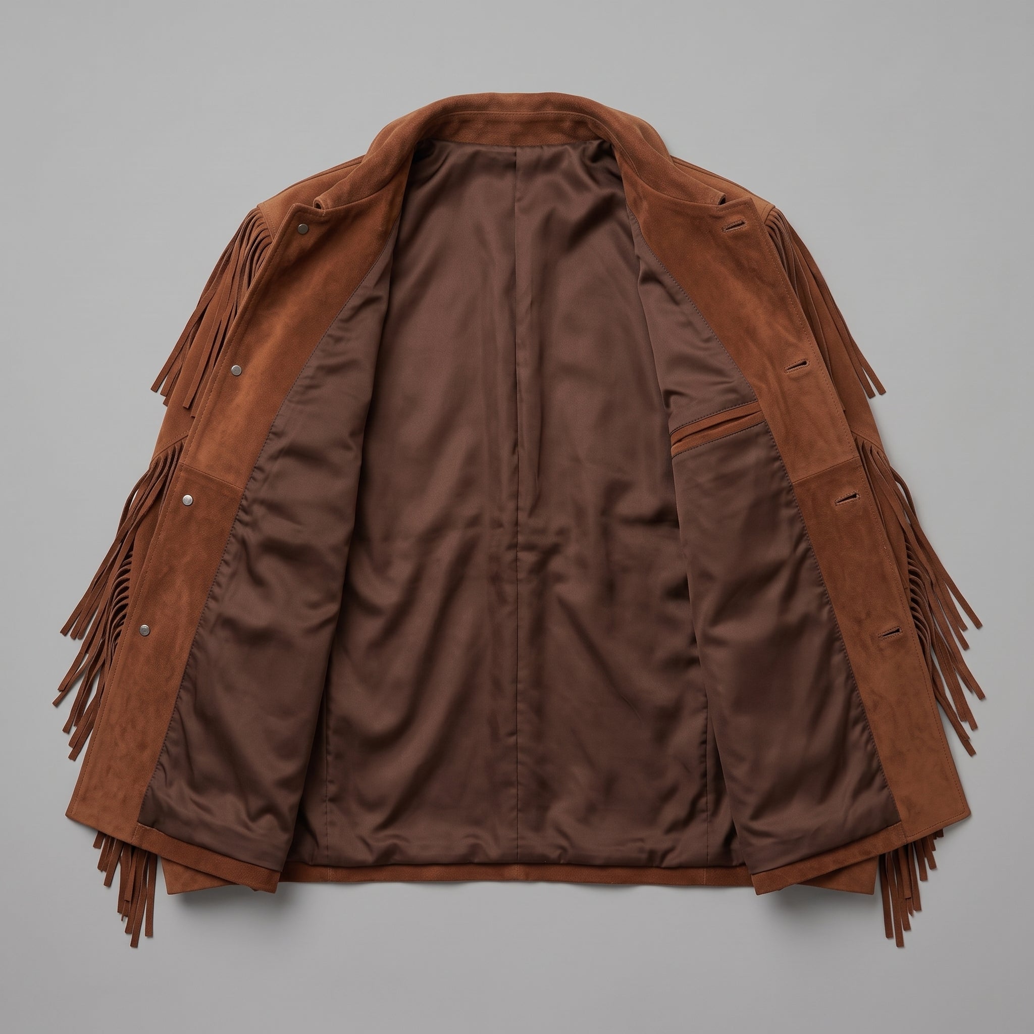 Men's Brown Suede Cowboy Jacket — Ewen