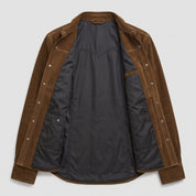 Men's Brown Suede Western Shirt Jacket — Dunwell