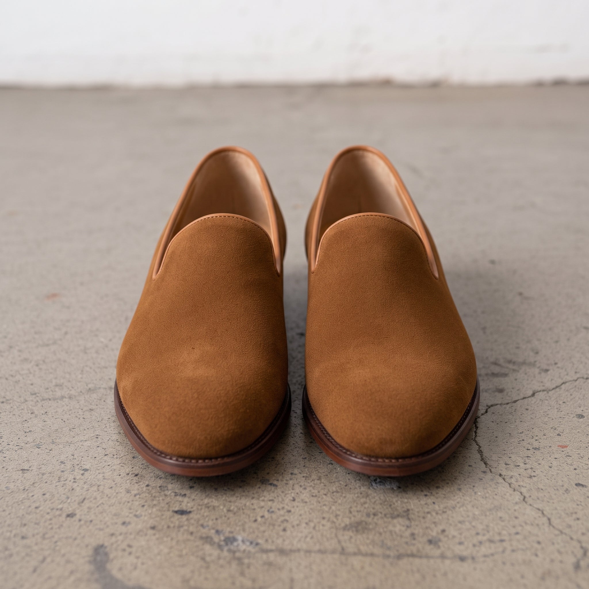 Men's Brown Suede Penny Loafers — Hanley — Hanley