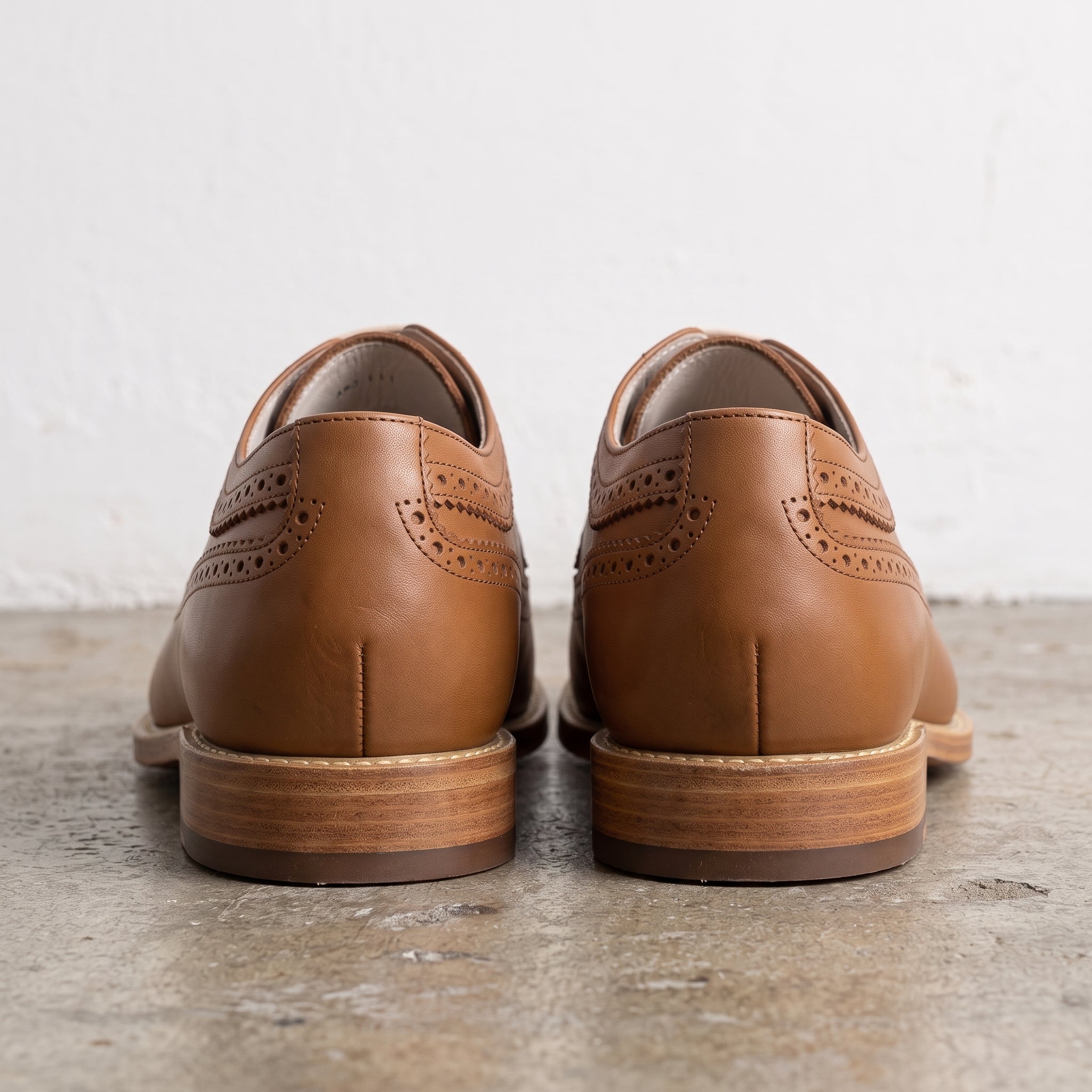 Men's Brown Wingtip Brogue Leather Derbys — Walton