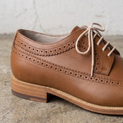 Men's Brown Wingtip Brogue Leather Derbys — Walton