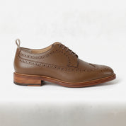 Men's Brown Wingtip Leather Derby Brogues — Arkendale