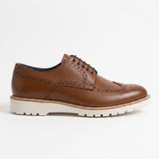 Men's Brown Wingtip Leather Derby Brogues — Bingham