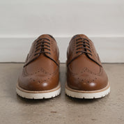 Men's Brown Wingtip Leather Derby Brogues — Bingham