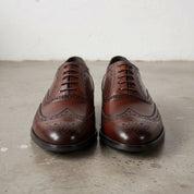 Men's Brown Wingtip Leather Oxfords — Burbury