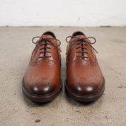 Men's Brown Wingtip Leather Brogues — Keating