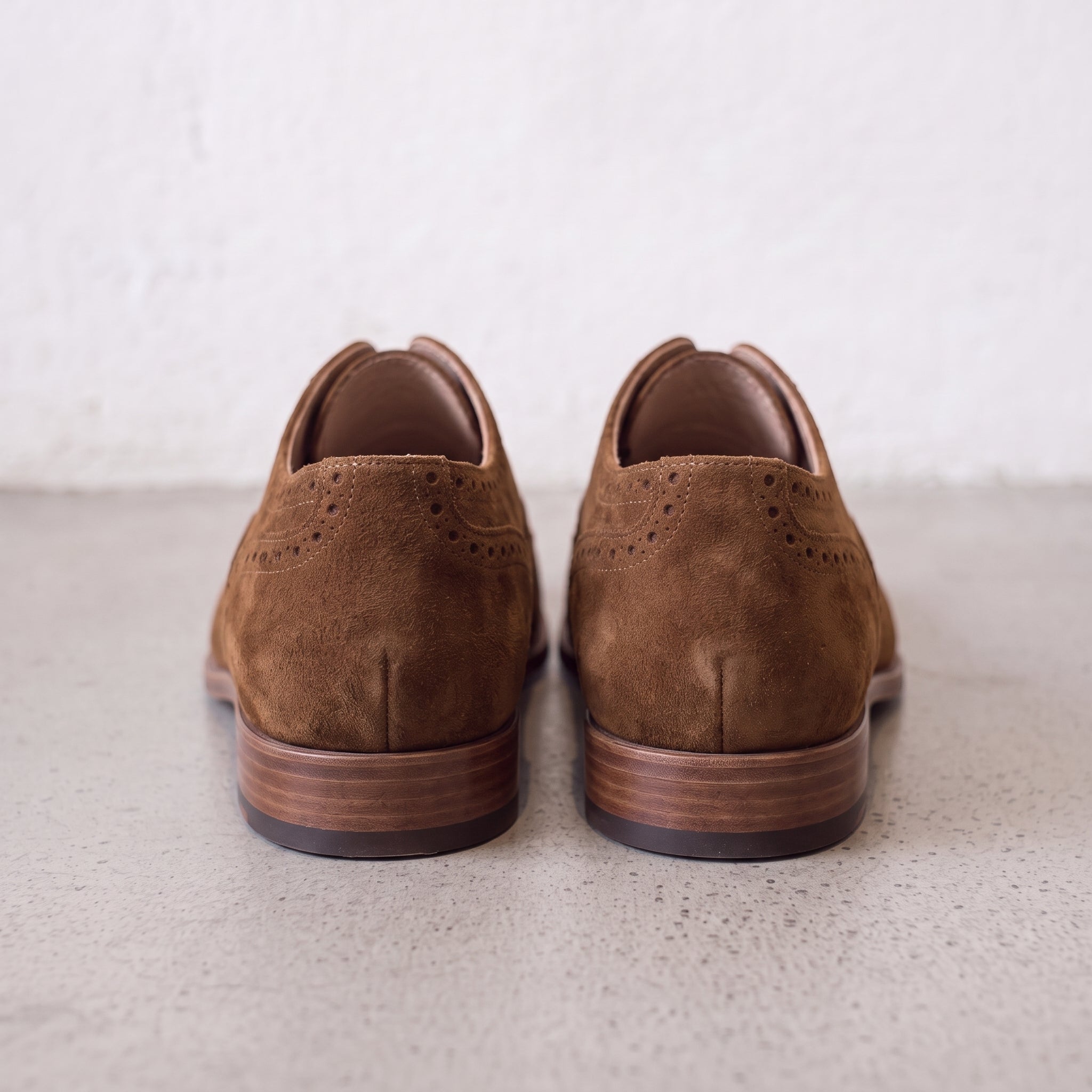 Men's Brown Wingtip Suede Oxfords — Galsworthy