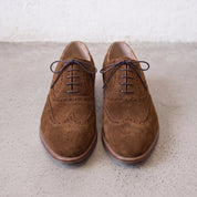 Men's Brown Wingtip Suede Oxfords — Galsworthy