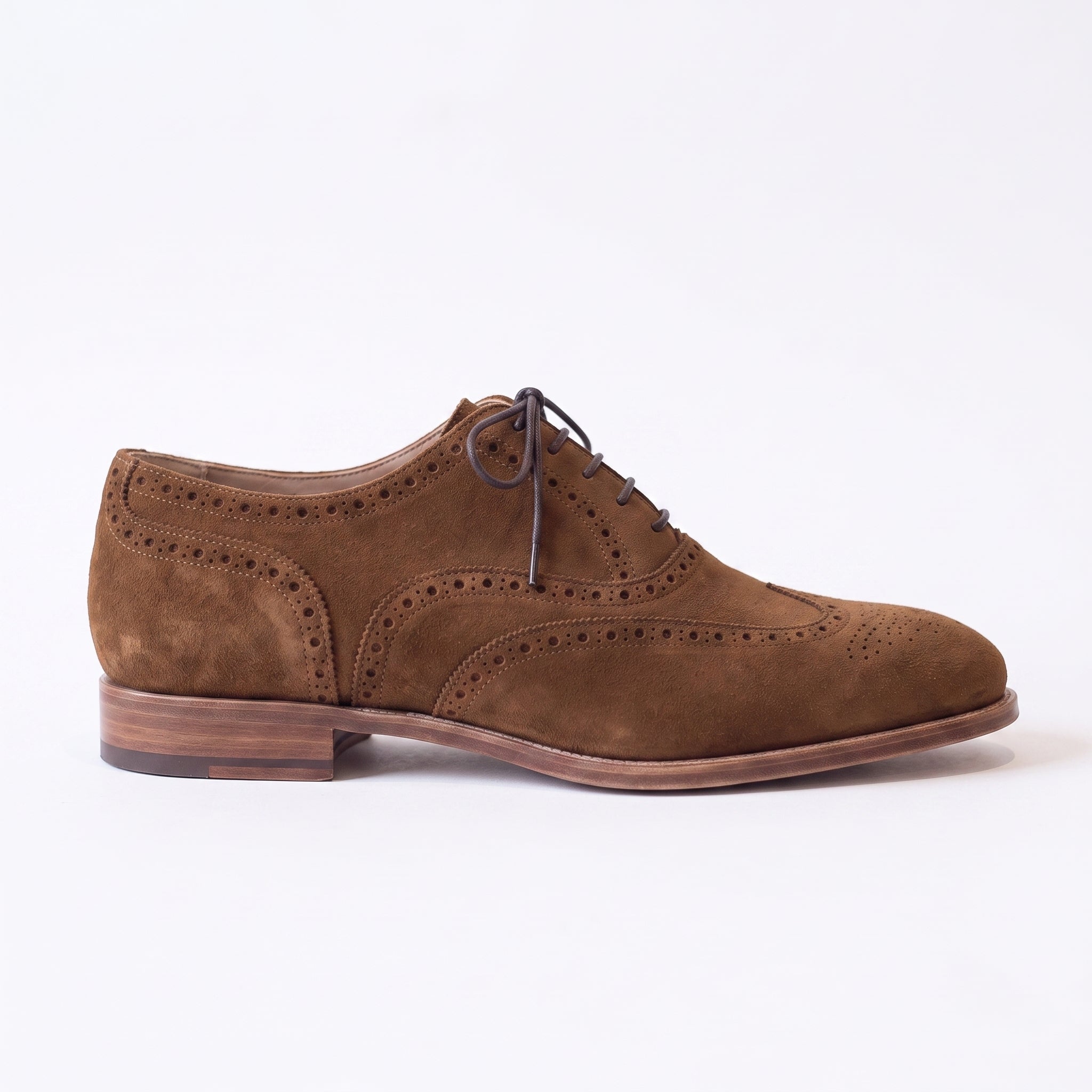Men's Brown Wingtip Suede Oxfords — Galsworthy