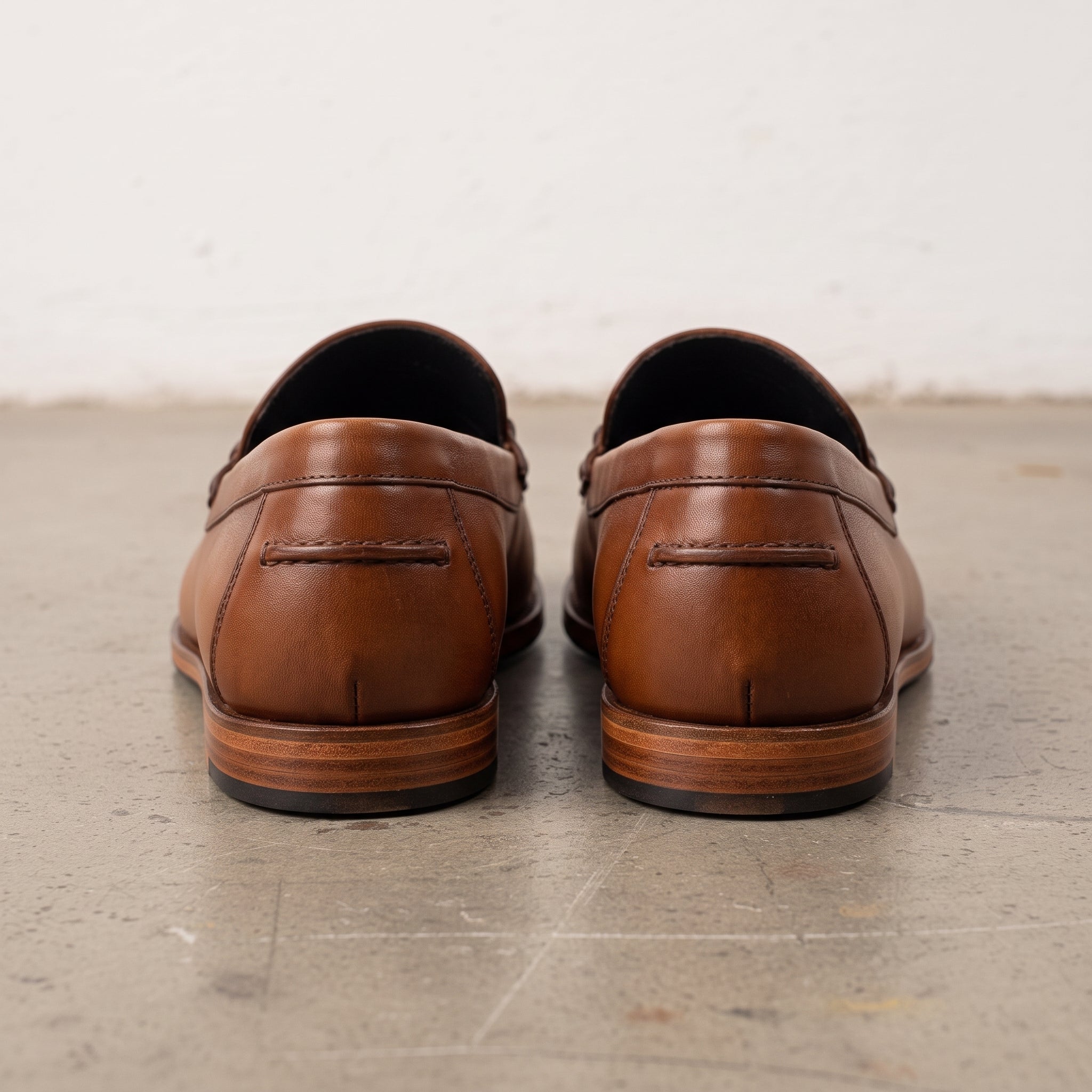 Men's Brown Woven Leather Apron-Toe Bit Loafers — Bickenhill