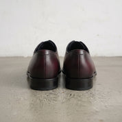 Men's Burgundy and Black Cap-Toe Leather Oxfords — Harvey
