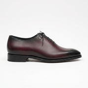 Men's Burgundy and Black Cap-Toe Leather Oxfords — Harvey