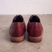 Men's Burgundy and Brown Cap-Toe Leather Spectator Oxfords — Lyneham