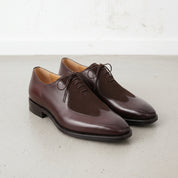 Men's Burgundy and Dark Brown Leather Oxfords — Edbrook