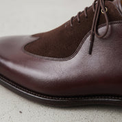 Men's Burgundy and Dark Brown Leather Oxfords — Edbrook