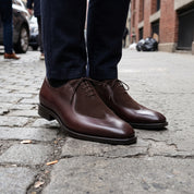 Men's Burgundy and Dark Brown Leather Oxfords — Edbrook