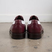 Men's Burgundy and White Wingtip Leather Spectator Oxfords — Gatton