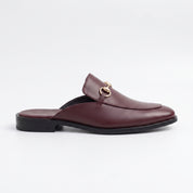 Men's Burgundy Apron-Toe Leather Bit Loafers — Gladstone