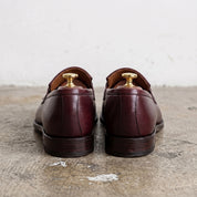 Men's Burgundy Plain-Toe Leather Bit Loafers — Dursley