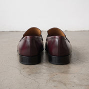 Men's Burgundy Apron-Toe Leather Penny Loafers — Martindale
