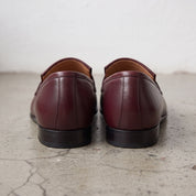 Men's Burgundy Apron-Toe Leather Tassel Loafers — Petersfield