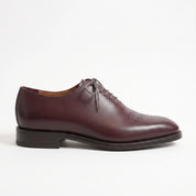 Men's Burgundy Brogue Leather Oxfords — Chadburn