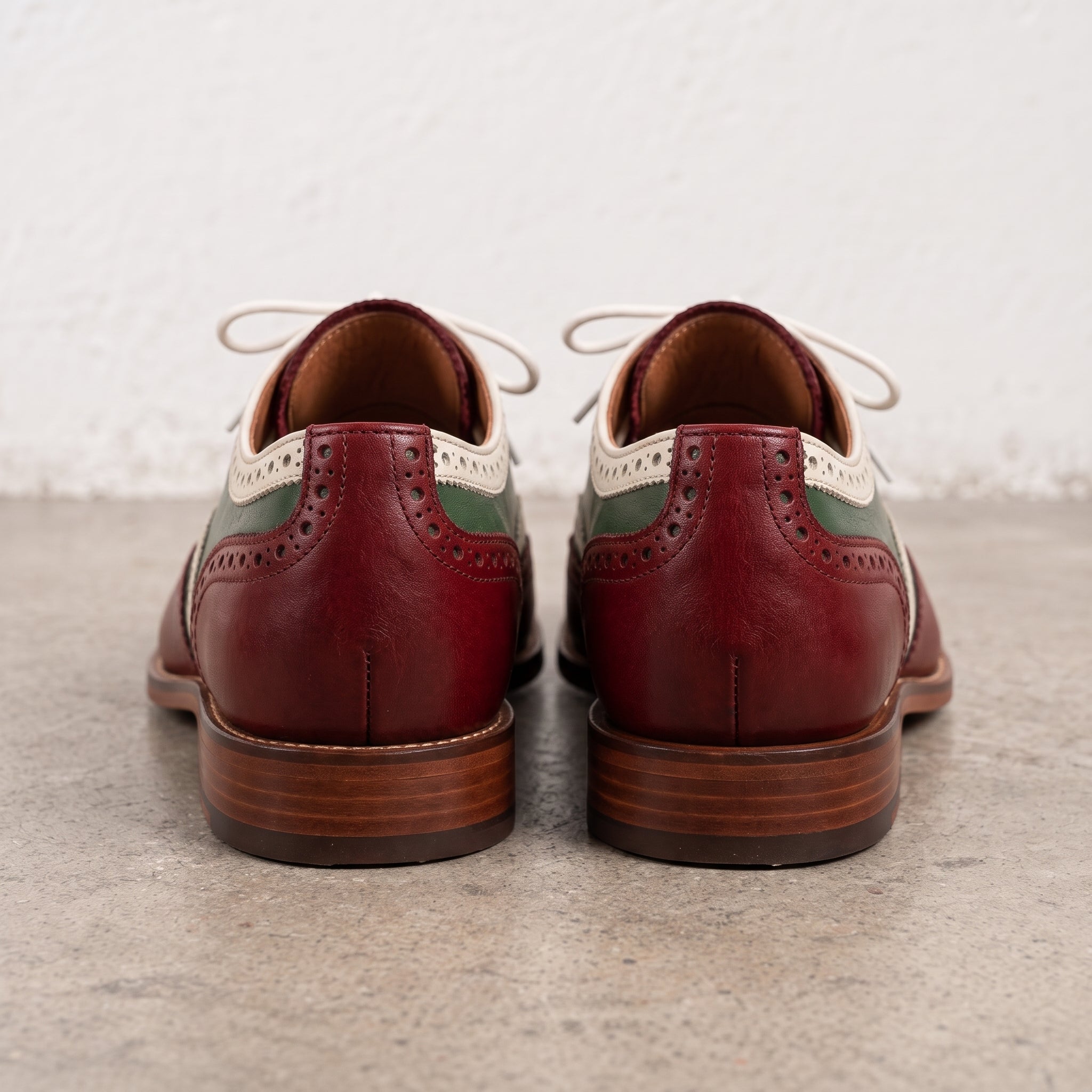Men's Tri-color Wingtip Leather Brogues — Adbrook