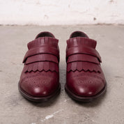 Men's Burgundy Fringe Leather Kiltie Loafers — Ross