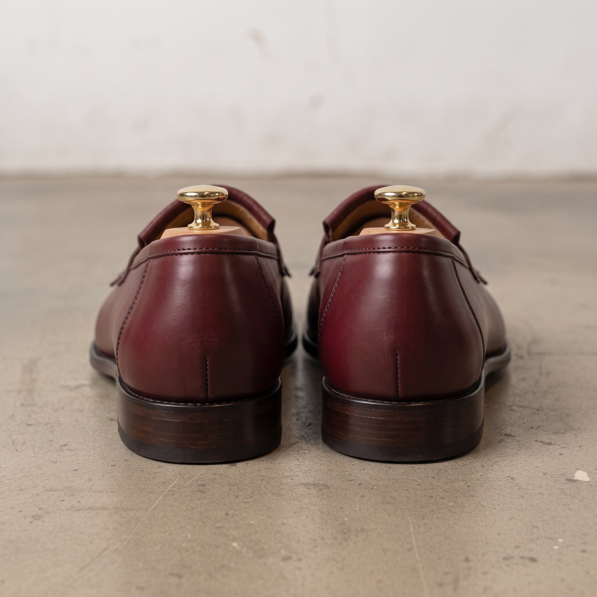 Men's Burgundy Leather Bit Loafers — Lyme