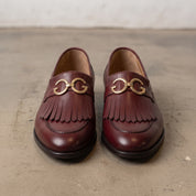 Men's Burgundy Leather Bit Loafers — Lyme