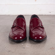 Men's Burgundy Patent Leather Monk Strap Loafers — Lofthouse