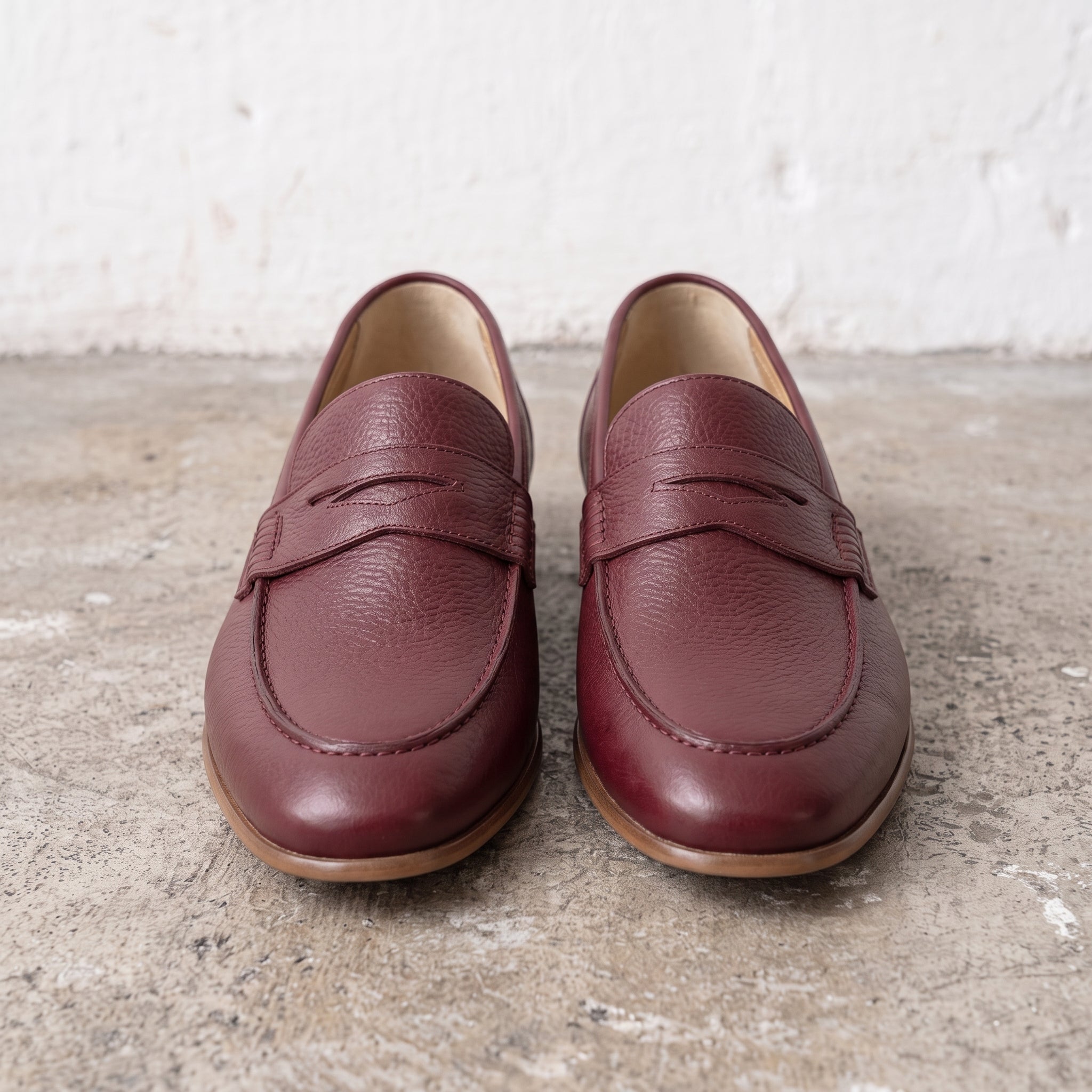 Handcrafted Men's Burgundy Leather Moccasin Loafers — Finsbury