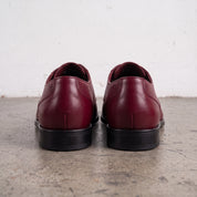 Men's Burgundy Perforated Leather Derby Shoes — Ingham