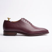 Men's Burgundy Plain-Toe Leather Oxfords — Dunstan